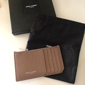 saint laurent fragments zipped card case